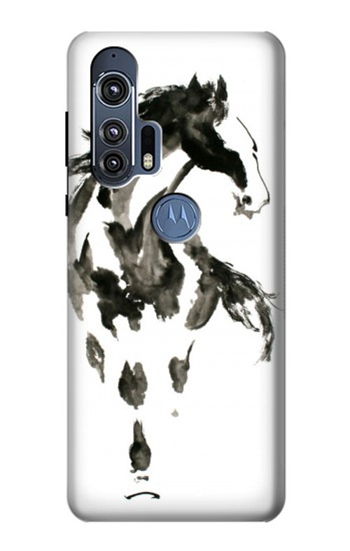 W1031 Horse Paintbrush Case Cover Custodia e Flip Case per Motorola Edge+