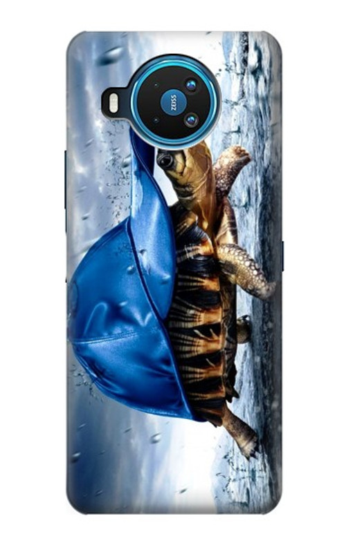 W0084 Turtle in the Rain Case Cover Custodia e Flip Case per Nokia 8.3 5G