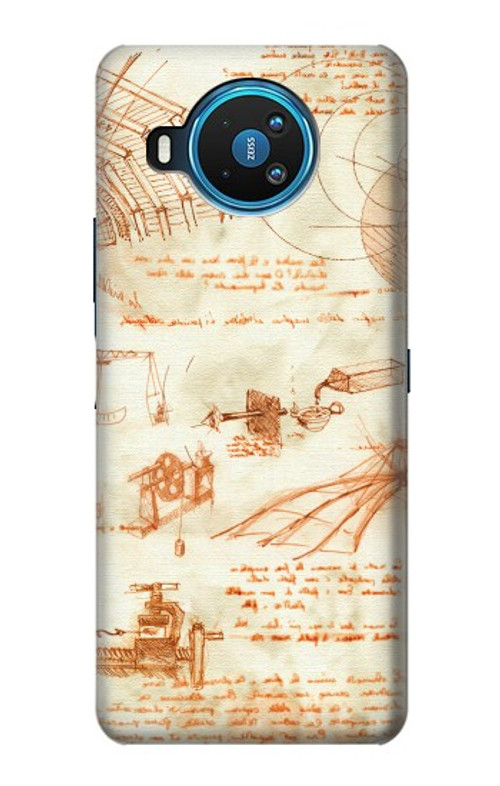 W0566 Technical Drawing Da Vinci Case Cover Custodia e Flip Case per Nokia 8.3 5G
