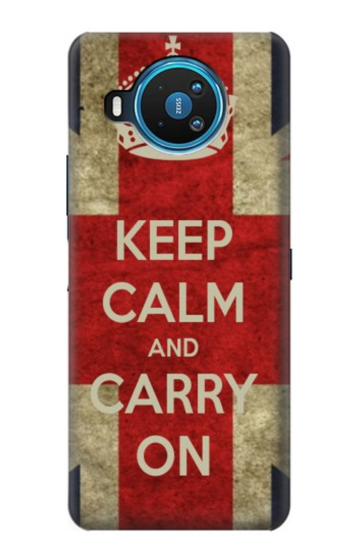 W0674 Keep Calm and Carry On Case Cover Custodia e Flip Case per Nokia 8.3 5G
