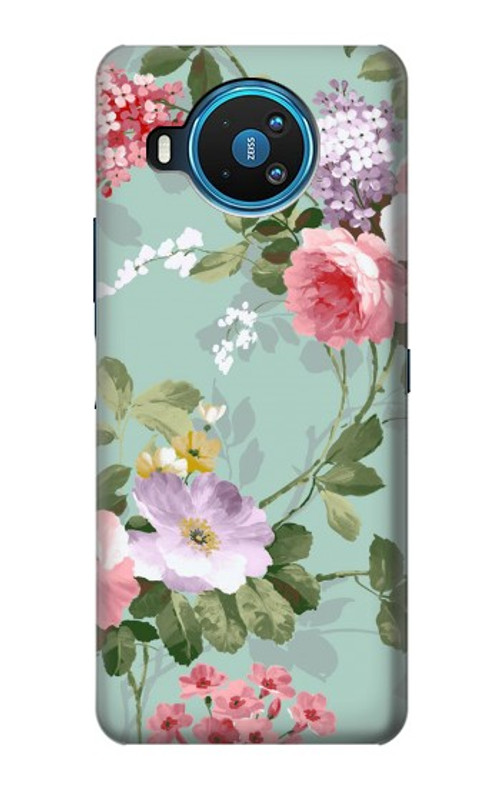 W2178 Flower Floral Art Painting Case Cover Custodia e Flip Case per Nokia 8.3 5G