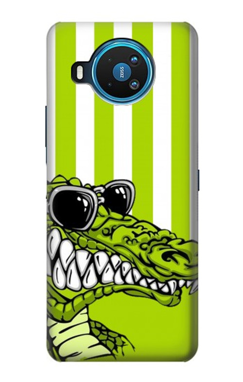 W2323 Funny Green Alligator Crocodile Case Cover Custodia e Flip Case per Nokia 8.3 5G