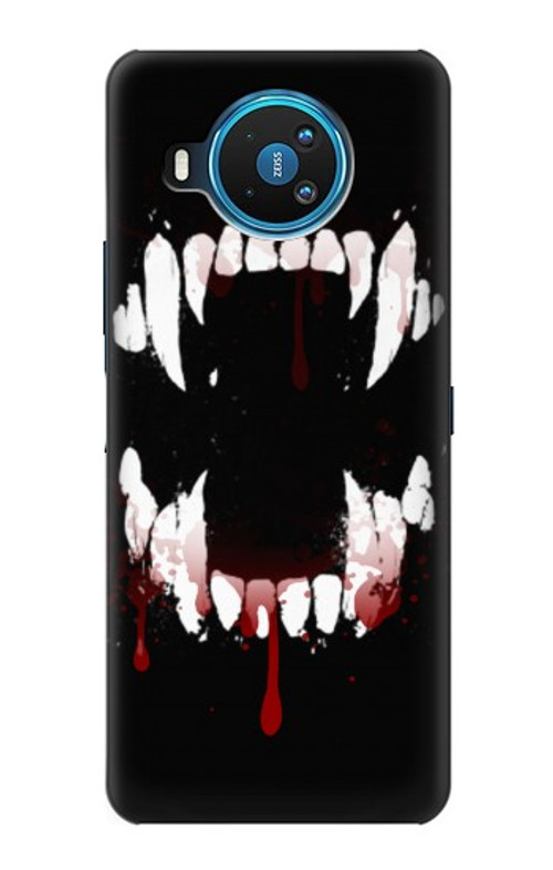 W3527 Vampire Teeth Bloodstain Case Cover Custodia e Flip Case per Nokia 8.3 5G
