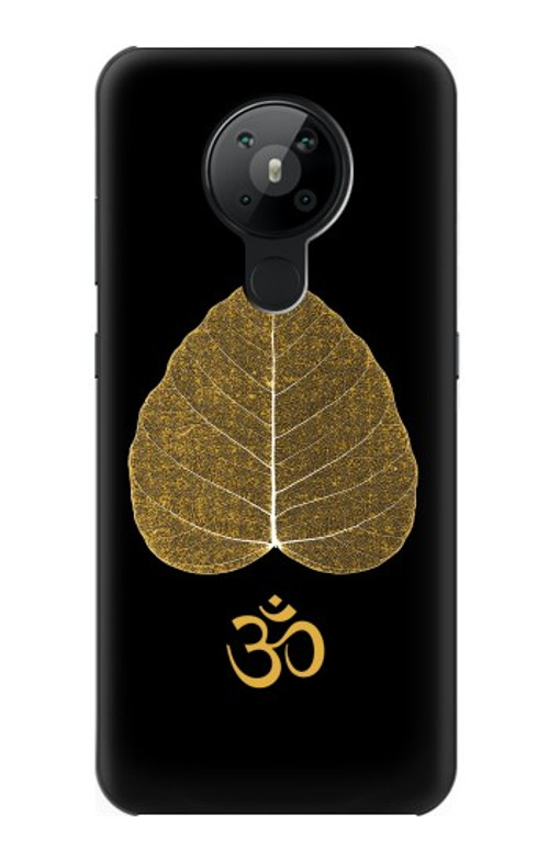 W2331 Gold Leaf Buddhist Om Symbol Case Cover Custodia e Flip Case per Nokia 5.3
