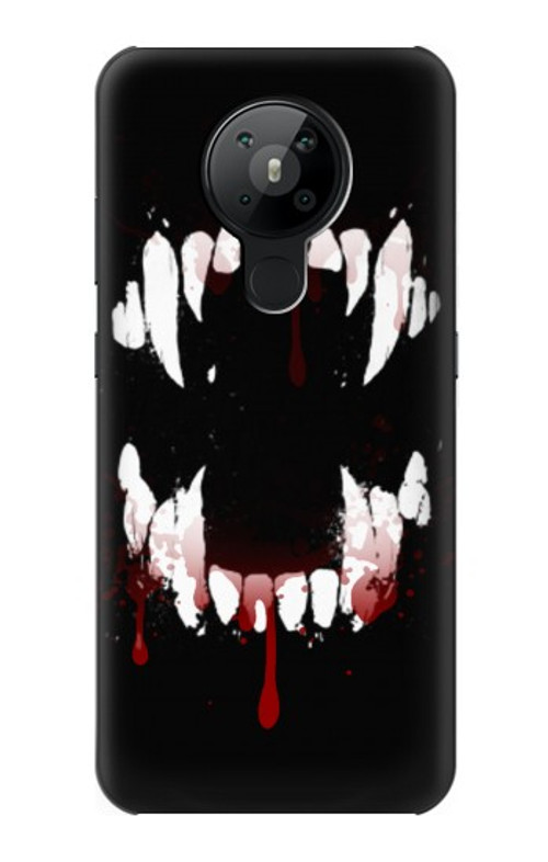 W3527 Vampire Teeth Bloodstain Case Cover Custodia e Flip Case per Nokia 5.3