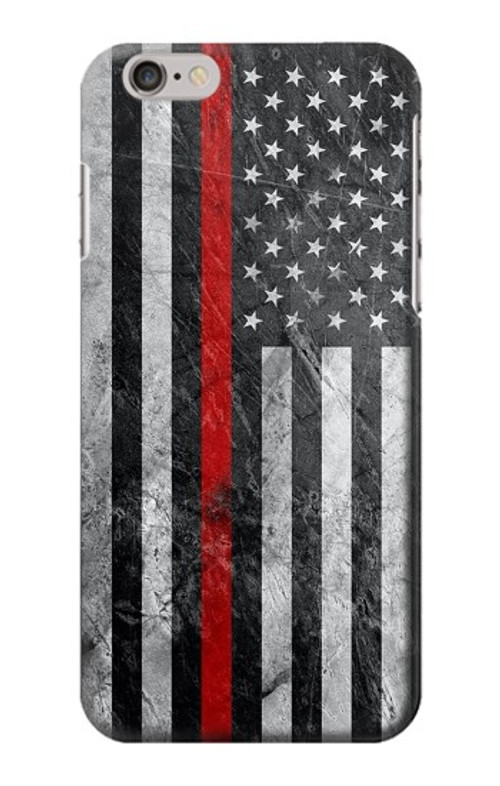 W3687 Firefighter Thin Red Line American Flag Case Cover Custodia e Flip Case per iPhone 6 6S