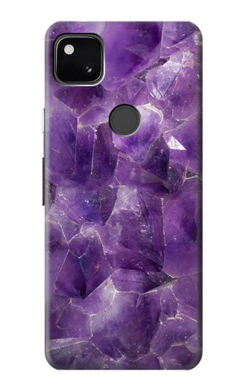 W3713 Purple Quartz Amethyst Graphic Printed Case Cover Custodia e Flip Case per Google Pixel 4a