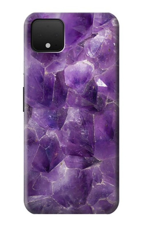 W3713 Purple Quartz Amethyst Graphic Printed Case Cover Custodia e Flip Case per Google Pixel 4