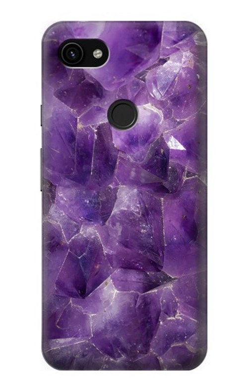 W3713 Purple Quartz Amethyst Graphic Printed Case Cover Custodia e Flip Case per Google Pixel 3a XL