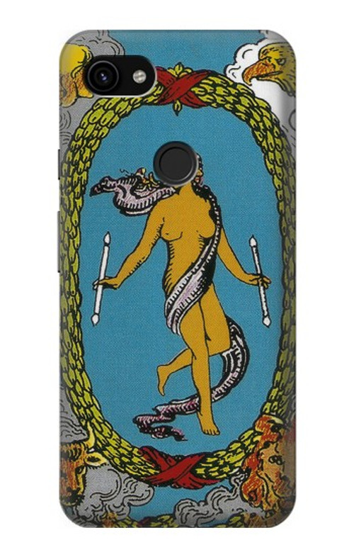 W3746 Tarot Card The World Case Cover Custodia e Flip Case per Google Pixel 3a XL