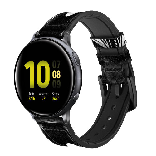 CA0508 Paintball Mask Cinturino in silicone e pelle Smartwatch per Samsung Galaxy Watch, Gear, Active
