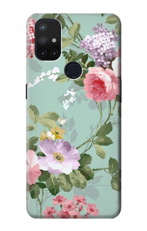 W2178 Flower Floral Art Painting Case Cover Custodia e Flip Case per OnePlus Nord N10 5G