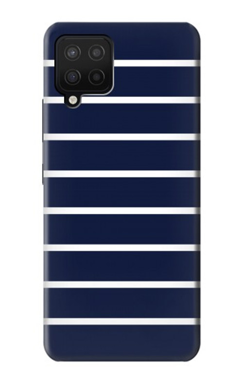 W2767 Navy White Striped Case Cover Custodia e Flip Case per Samsung Galaxy A42 5G