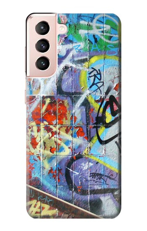 W0588 Wall Graffiti Case Cover Custodia e Flip Case per Samsung Galaxy S21 5G
