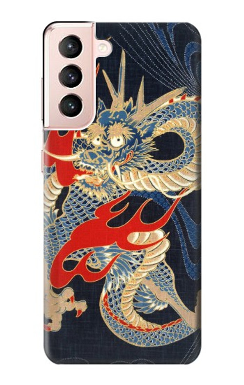 W2073 Japan Dragon Art Case Cover Custodia e Flip Case per Samsung Galaxy S21 5G