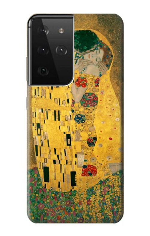 W2137 Gustav Klimt The Kiss Case Cover Custodia e Flip Case per Samsung Galaxy S21 Ultra 5G