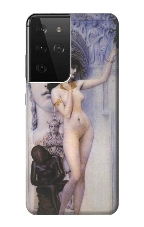 W3353 Gustav Klimt Allegory of Sculpture Case Cover Custodia e Flip Case per Samsung Galaxy S21 Ultra 5G