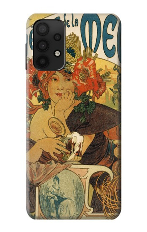 W2740 Alphonse Mucha Bieres De La Muse Case Cover Custodia e Flip Case per Samsung Galaxy A32 5G