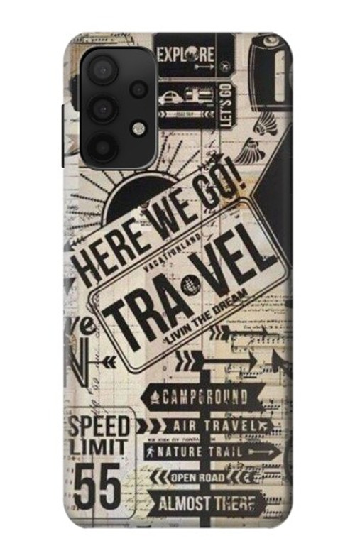W3441 Vintage Travel Case Cover Custodia e Flip Case per Samsung Galaxy A32 5G W3441 Vintage Travel Case Cover Custodia e Flip Case per Samsung Galaxy A32 5G