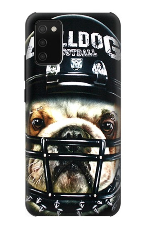 W0098 Bulldog American Football Case Cover Custodia e Flip Case per Samsung Galaxy A02s, Galaxy M02s
