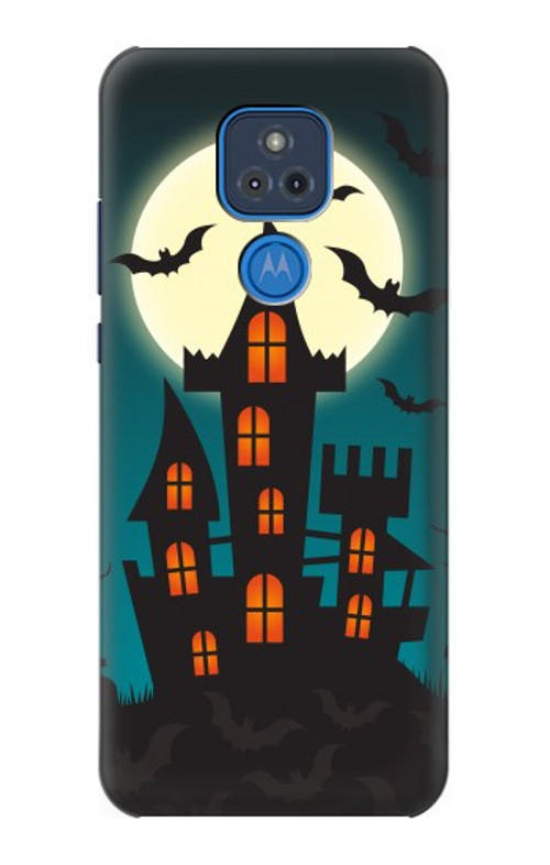 W3268 Halloween Festival Castle Case Cover Custodia e Flip Case per Motorola Moto G Play (2021)