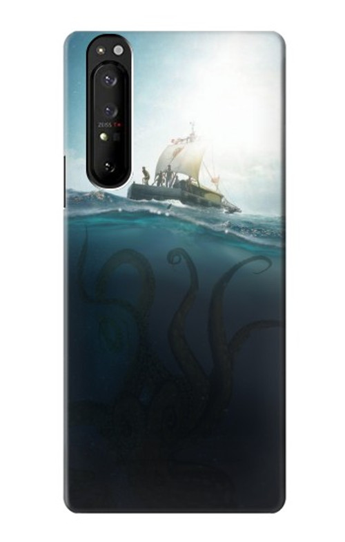 W3540 Giant Octopus Case Cover Custodia e Flip Case per Sony Xperia 1 III