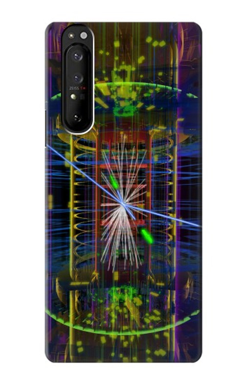 W3545 Quantum Particle Collision Case Cover Custodia e Flip Case per Sony Xperia 1 III