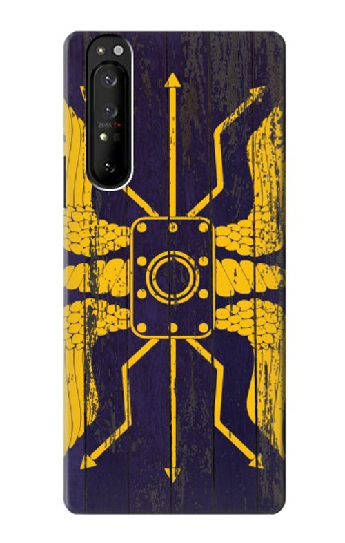 W3546 Roman Shield Blue Case Cover Custodia e Flip Case per Sony Xperia 1 III