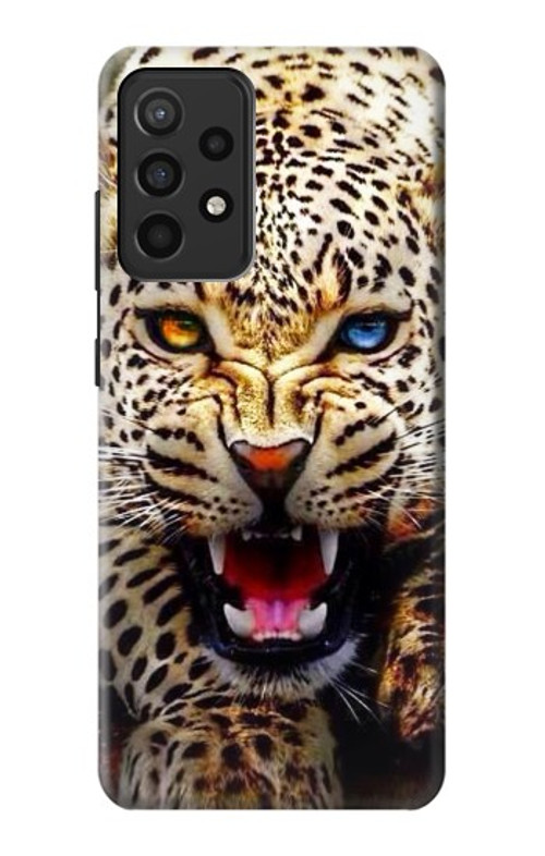 W1932 Blue Eyed Leopard Case Cover Custodia e Flip Case per Samsung Galaxy A52, Galaxy A52 5G