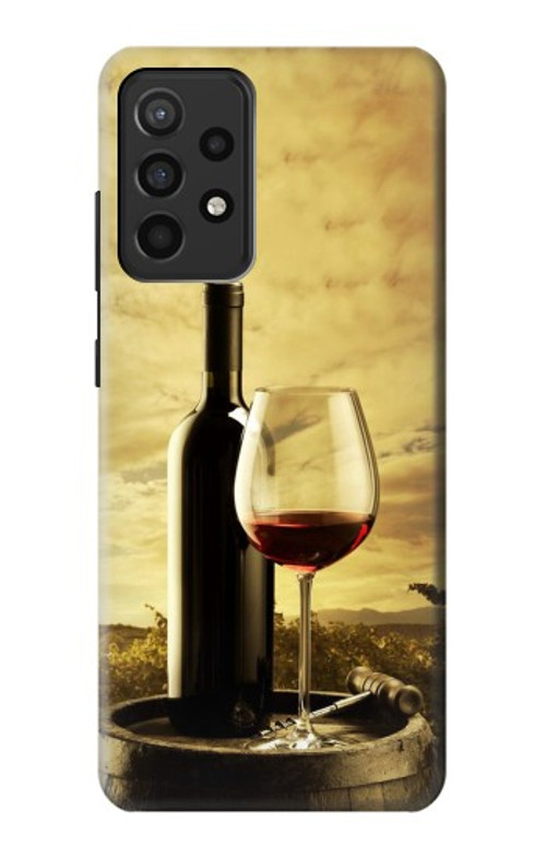 W2042 A Grape Vineyard Grapes Bottle Red Wine Case Cover Custodia e Flip Case per Samsung Galaxy A52, Galaxy A52 5G