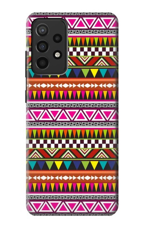 W2292 Aztec Tribal Pattern Case Cover Custodia e Flip Case per Samsung Galaxy A52, Galaxy A52 5G