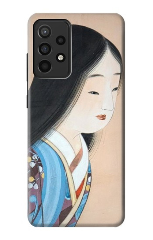 W3483 Japan Beauty Kimono Case Cover Custodia e Flip Case per Samsung Galaxy A52, Galaxy A52 5G