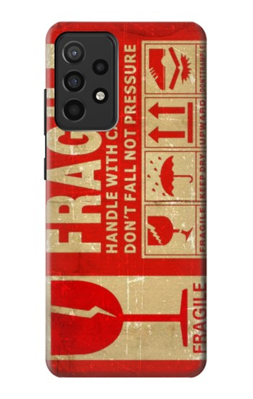 W3552 Vintage Fragile Label Art Case Cover Custodia e Flip Case per Samsung Galaxy A52, Galaxy A52 5G