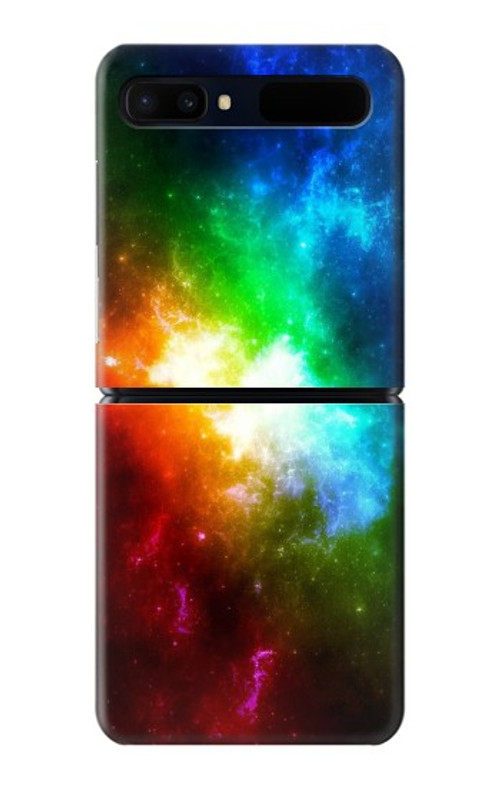 W2312 Colorful Rainbow Space Galaxy Case Cover Custodia e Flip Case per Samsung Galaxy Z Flip 5G