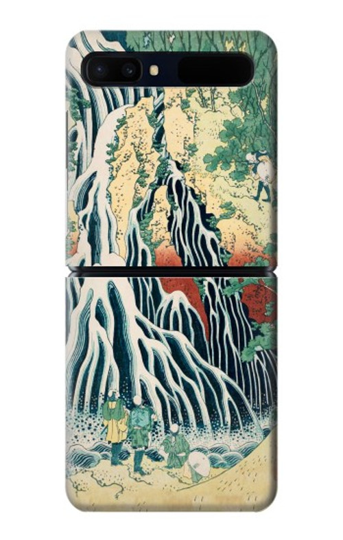 W2491 Hokusai Kirifuri Waterfall at Kurokami Case Cover Custodia e Flip Case per Samsung Galaxy Z Flip 5G