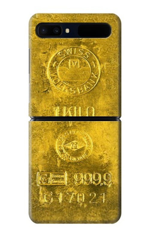 W2618 One Kilo Gold Bar Case Cover Custodia e Flip Case per Samsung Galaxy Z Flip 5G