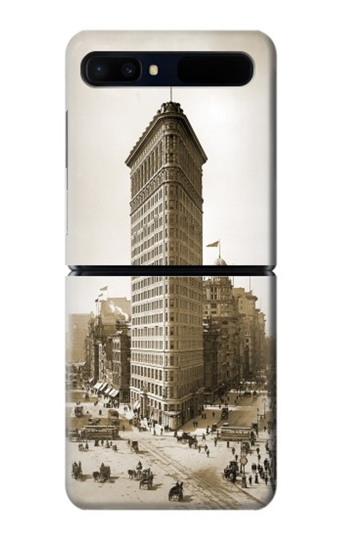 W3046 Old New York Flatiron Building Case Cover Custodia e Flip Case per Samsung Galaxy Z Flip 5G