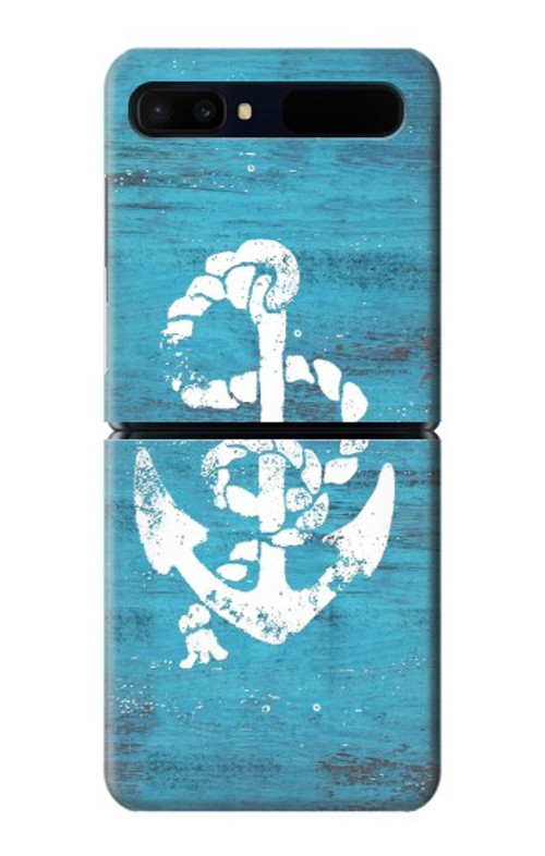 W3053 Marine Anchor Blue Case Cover Custodia e Flip Case per Samsung Galaxy Z Flip 5G