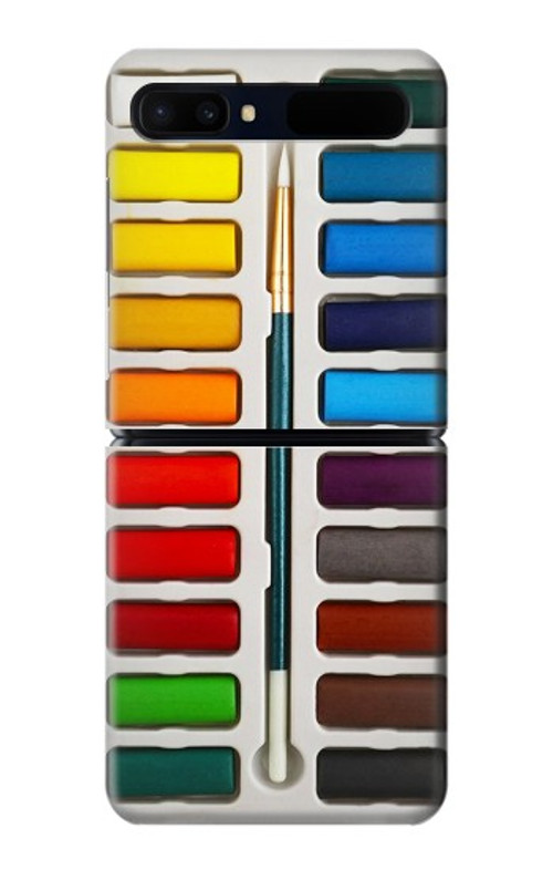 W3243 Watercolor Paint Set Case Cover Custodia e Flip Case per Samsung Galaxy Z Flip 5G