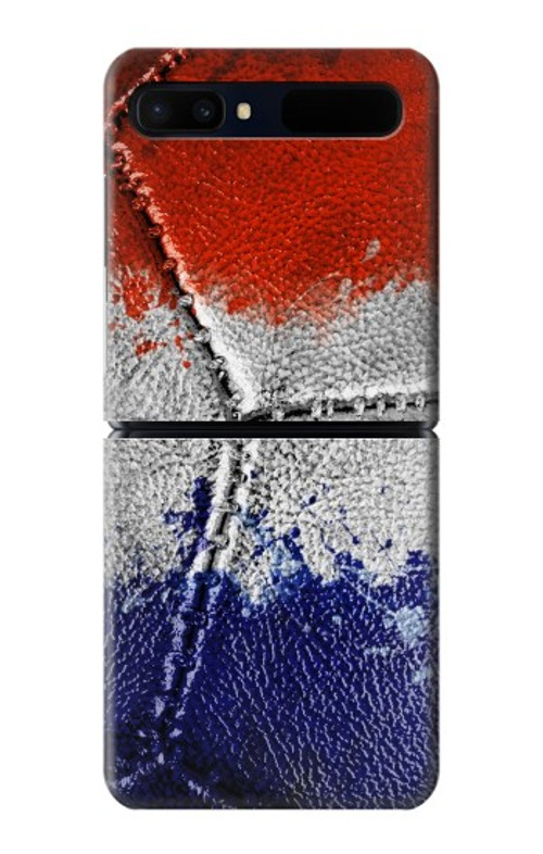 W3304 France Flag Vintage Football Graphic Case Cover Custodia e Flip Case per Samsung Galaxy Z Flip 5G
