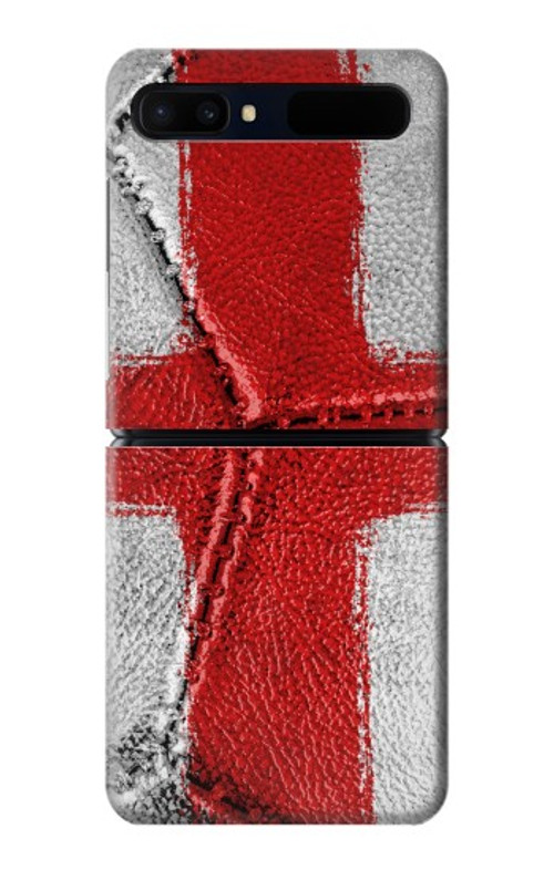 W3316 England Flag Vintage Football Graphic Case Cover Custodia e Flip Case per Samsung Galaxy Z Flip 5G
