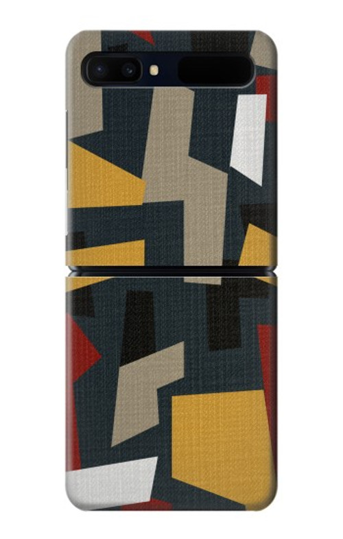 W3386 Abstract Fabric Texture Case Cover Custodia e Flip Case per Samsung Galaxy Z Flip 5G