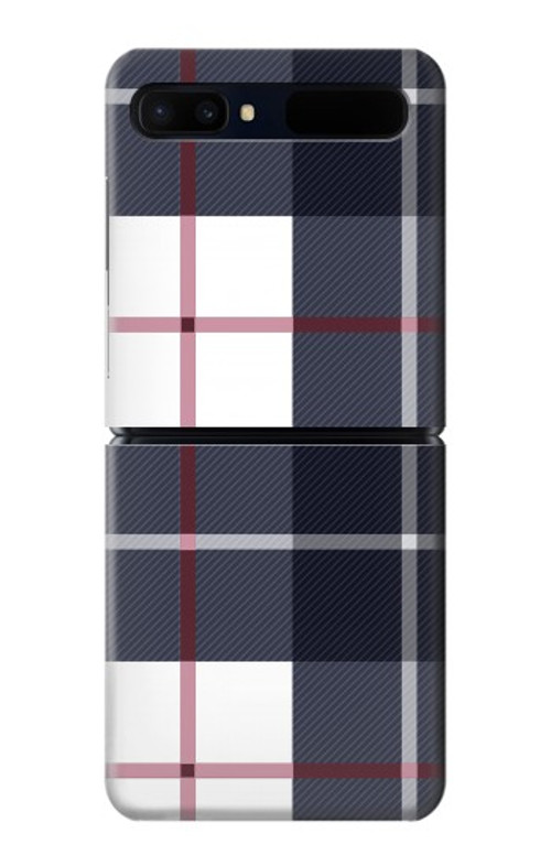 W3452 Plaid Fabric Pattern Case Cover Custodia e Flip Case per Samsung Galaxy Z Flip 5G