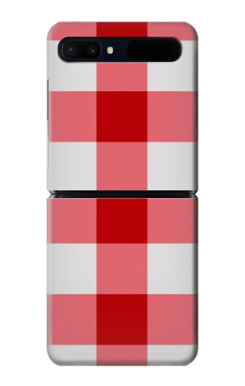 W3535 Red Gingham Case Cover Custodia e Flip Case per Samsung Galaxy Z Flip 5G