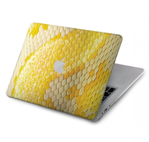 W2713 Yellow Snake Skin Graphic Printed Case Cover Custodia per MacBook Air 13″ - A1932, A2179, A2337