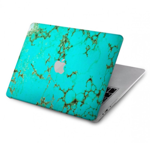 W2377 Turquoise Gemstone Texture Graphic Printed Case Cover Custodia per MacBook Pro 13″ - A1706, A1708, A1989, A2159, A2289, A2251, A2338