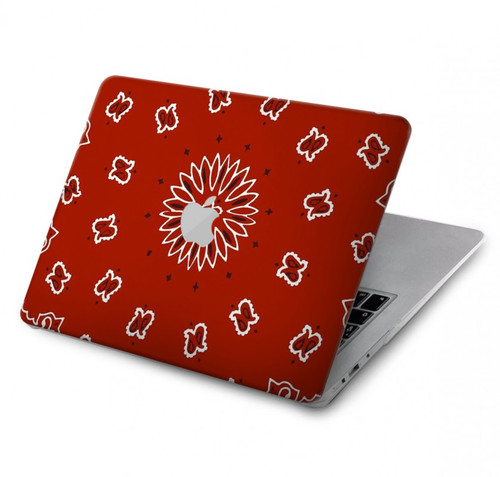 W3355 Bandana Red Pattern Case Cover Custodia per MacBook Pro 13″ - A1706, A1708, A1989, A2159, A2289, A2251, A2338
