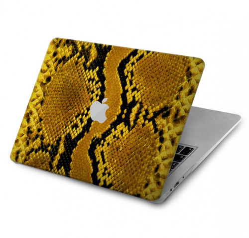 W3365 Yellow Python Skin Graphic Print Case Cover Custodia per MacBook Pro 13″ - A1706, A1708, A1989, A2159, A2289, A2251, A2338
