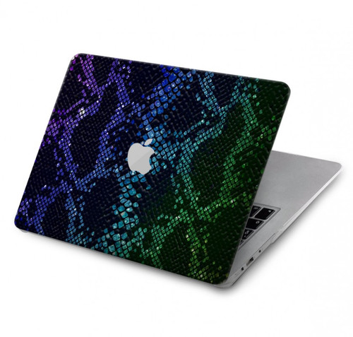 W3366 Rainbow Python Skin Graphic Print Case Cover Custodia per MacBook Pro 13″ - A1706, A1708, A1989, A2159, A2289, A2251, A2338