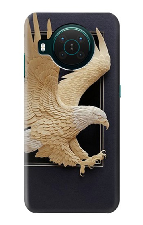 W1383 Paper Sculpture Eagle Case Cover Custodia e Flip Case per Nokia X10